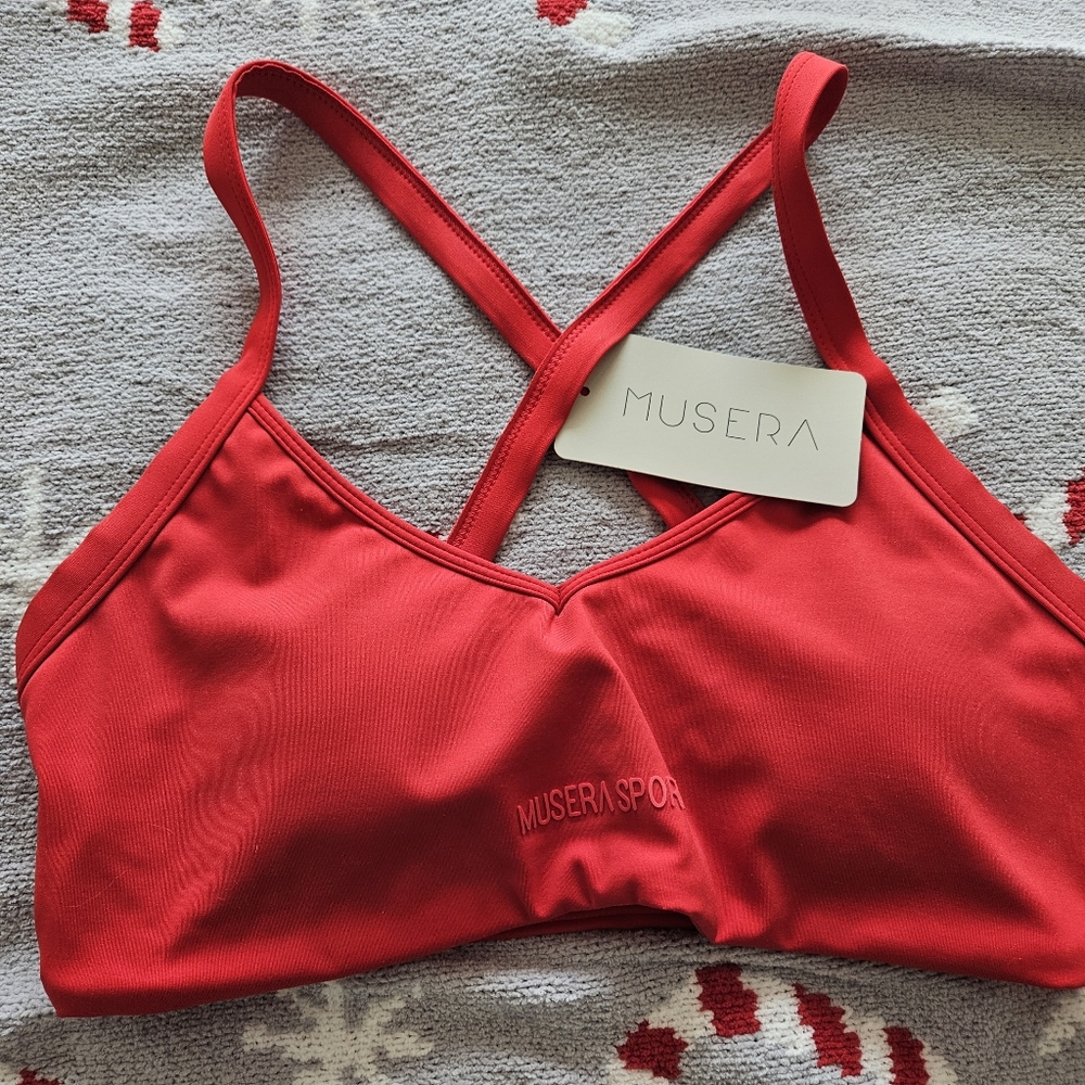 New Red Sports Bra (Medium)